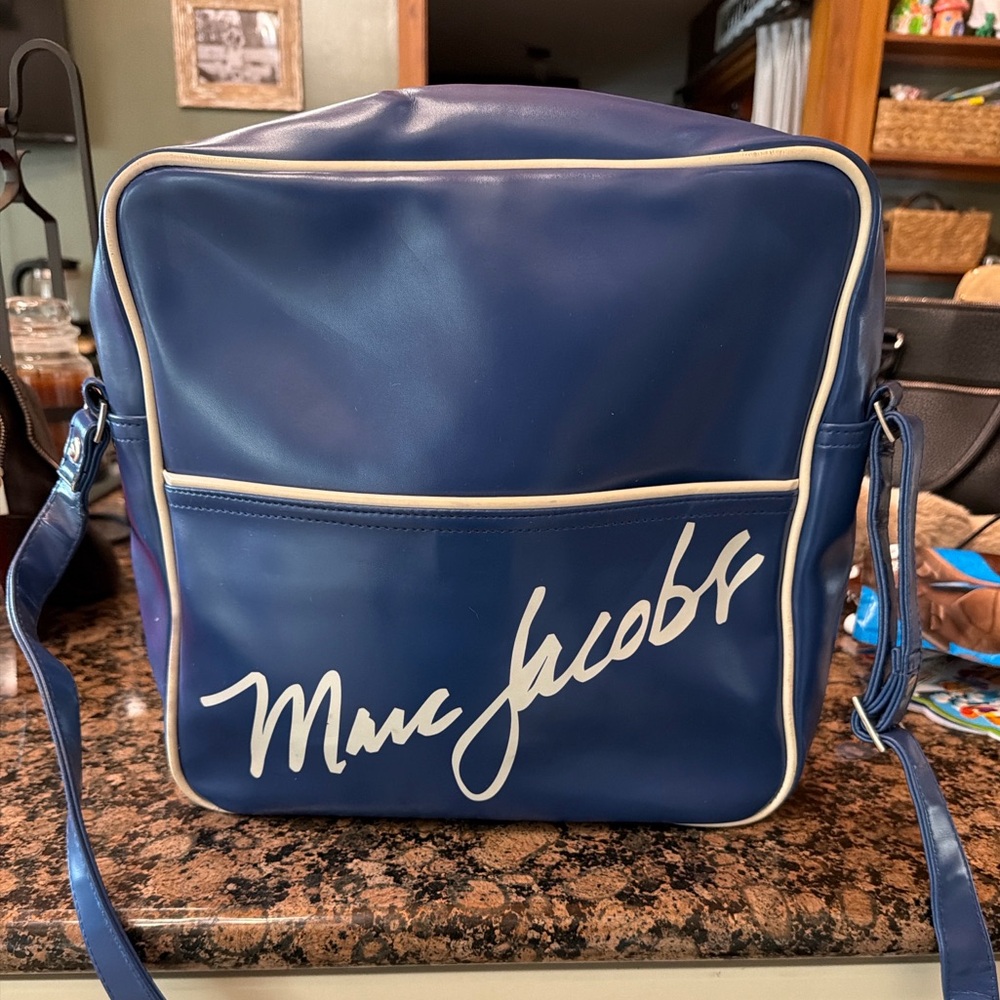 Marc Jacobs Navy and White Pan Am Retro Shoulder Bag